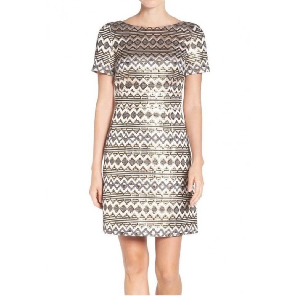 🦋 Vince Camuto Short Sleeve Geometric Mini Dress NWT
